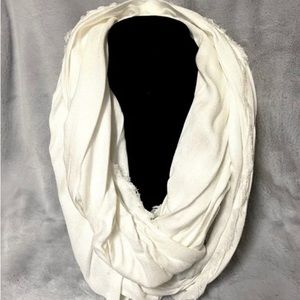 Apartment 9 White Rayon Infinity Scarf  - NWOT